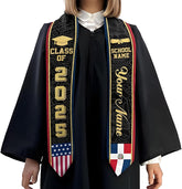 Custom Dominican Graduation Stole 2025, Dominicans Flag Graduation Sash 2025, Dominican Republic Graduation Stole